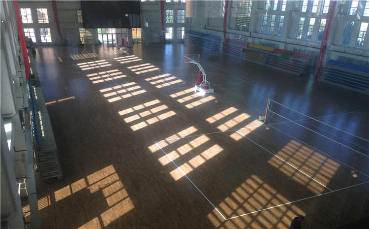 柞木籃球場(chǎng)實(shí)木地板主輔龍骨結(jié)構(gòu)