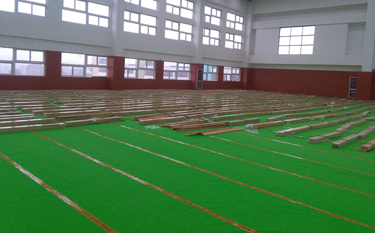 24厚舞臺實木地板雙層龍骨結構