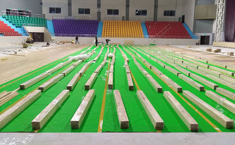 五角楓籃球場地木地板每平米價格